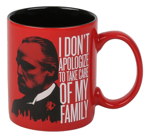 Taza The Good Father / El Padrino Geek Industry 350 Ml Color Rojo