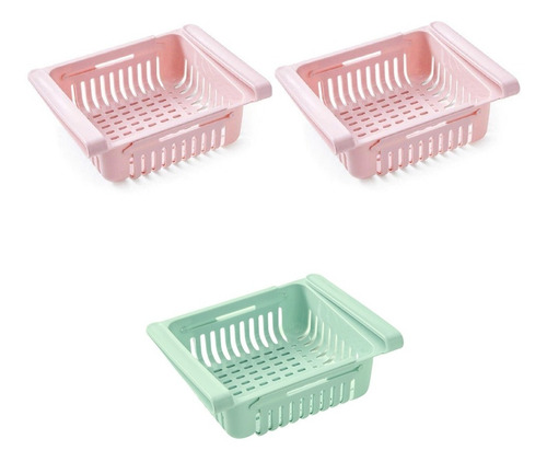 Organizador De Refrigerador Bandeja Extendible Pack X3