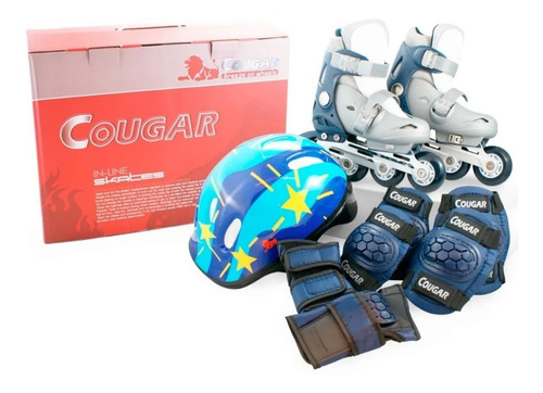 Patines Semiprofesionales Cougar Ajustable + Kit Protección