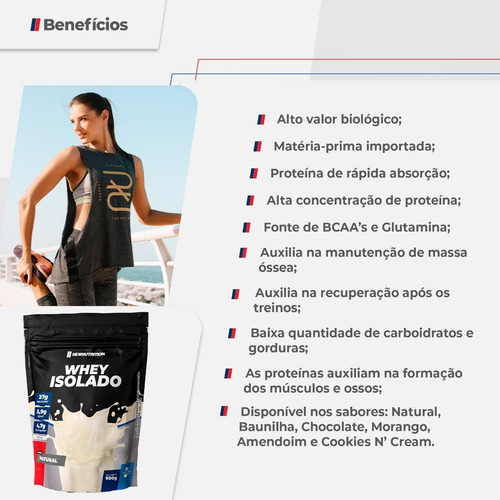 Whey Isolate Newnutrition 900g Pronta Sabor Morango