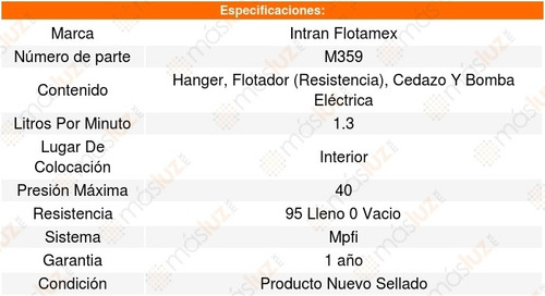 Base Y Bomba Gasolina Century Custom 2.2l L4 93 A 94 Intran