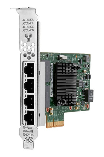 Placa Red Hpe Pcie 4 Puertos Base-t Ethernet 1 Gb Ct