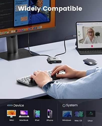 Orico Usb C Docking Station, Concentrador Usb C 6 En 1 Con H