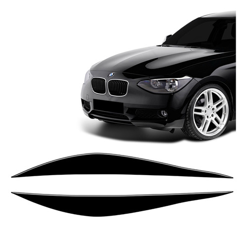 Par Adesivos Farol Bmw 316i 320i 328i Aplique Resinado Preto