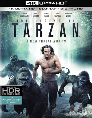 La Leyenda De Tarzan Pelicula 4k Ultra Hd + Blu-ray + Dig Hd