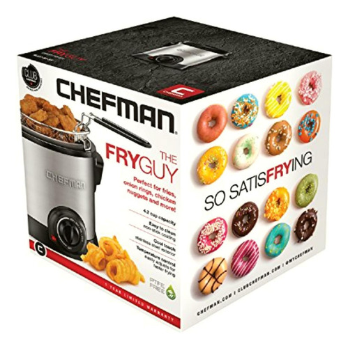 Chefman - Freidora De Aceite Con Canasta 1 Litro Deep Fry