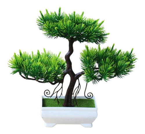 Árbol Bonsai Pino Zen Decoración Planta Artificial Adornos