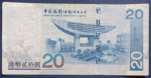 Hong Kong: Bela Cédula 20 Dollars 2003 - Mbc/s - Escassa (Usado)