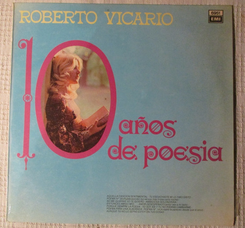 Roberto Vicario - 10 Años De Poesía (emi 6951)