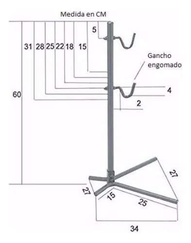 Soporte Bicicleta Atril Ajustable Aluminio Robusto