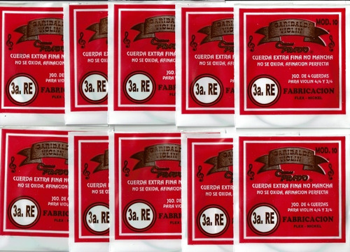 Pack 10 Pzs 3ra Re Para Violín Garibaldi