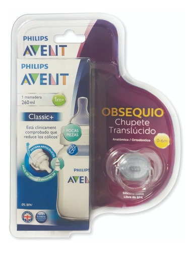 Oferta Mamadera 260 Ml Anticolico Bebe Chupete Regalo Avent