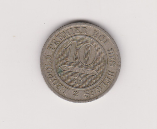 Moneda Belgica 10 Centimes Año 1863 Excelente