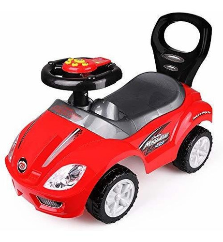 Freddotoys Deluxe Mega Ride Push Pie Del Coche Al Piso (rojo