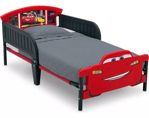  Cama infantil de Cars Lightning Mcqueen de Delta, cama  convertible para niño pequeño a cama individual y caja de juguetes,  Disney/Pixar Cars : Todo lo demás