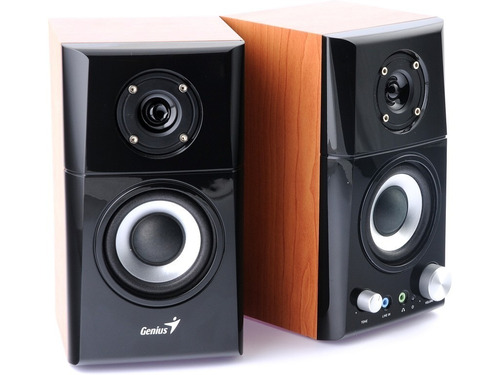 Parlantes Genius Mod Sp Hf 500a 2.0 14w Rms Madera 2 Vias