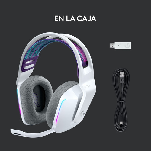 Auriculares G733 Con Micrófono Inalámbricos Lightspeed Rgb P Color Blanco