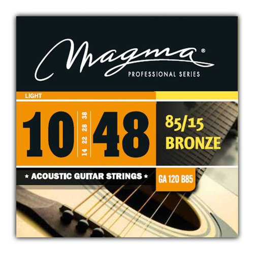 Encordado Guitarra Acustica Magma Bronce 85/15 .010 Ga120b85