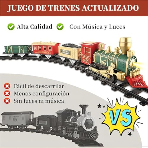 & Juego De Tren De Juguete For Niños Con Decoración