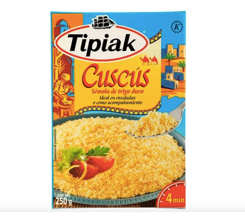Cuscús Semola De Trigo Duro Natural Tipiak 3 Piezas De 250gr