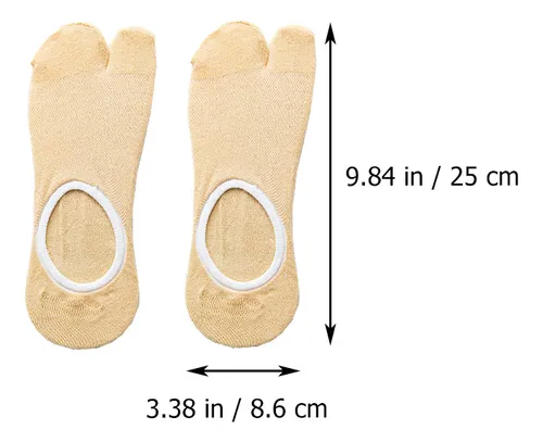 3 Pares De Calcetines Transpirables De Dos Dedos Para Niña,