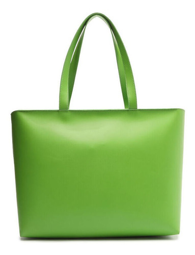 Imagem 3 de 6 de Bolsa Feminina Shopping Grande Alça De Ombro Verde My Shoes
