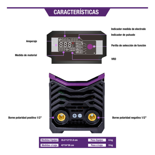 Combo Soldadora Inv 250a Axtech + Accesorios Axt-257lcd-c3