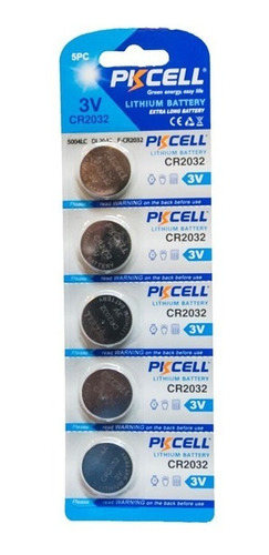 Imagen 2 de 2 de Pilas Cr2032 Blister De 5unid 3v Pkcell Lithium Pack 10pilas