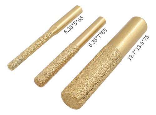Borde De Herramienta Rotativa De Cilindro Dorado 6,35x5x65mm