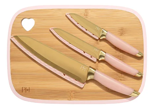 comprar Set De Tabla De Cortar Y Cubiertos Paris Hilton Reversible B