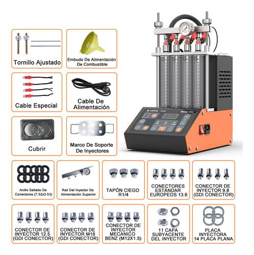Laboratorio Limpieza Y Prueba De Inyectores Ancel Anj400 Gdi