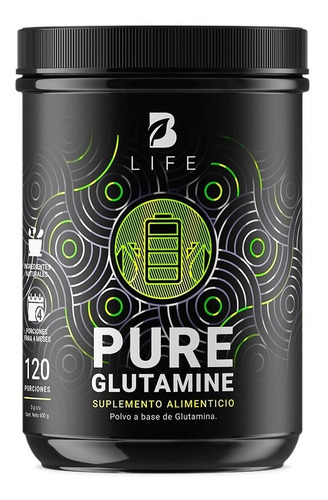 Glutamina Micronizada 120 Servicios. B Life Pure Glutamine. Sabor 600 gr