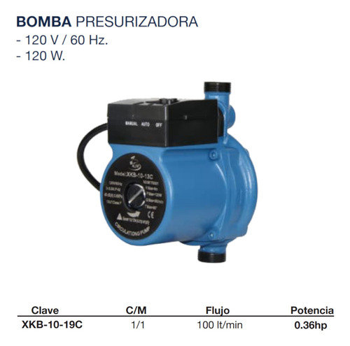 Bomba Presurizadora Automática 1/3hp 2 A 3 Servicios