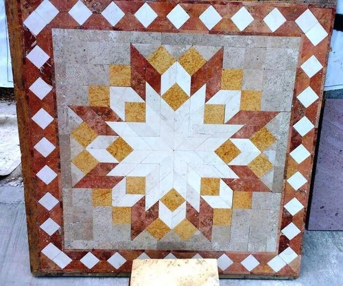 Mosaico Tapete Decorativo Caleidoscopio 3t En Marmol Pulido