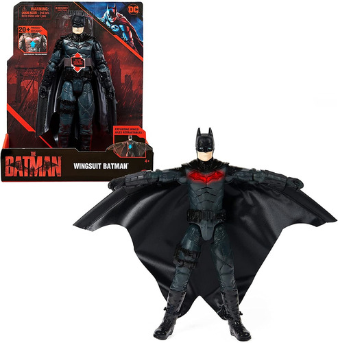 The Batman Wingsuit - Figura De Lujo 30 Cm Con Luz Y Sonido