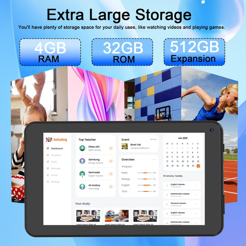 Tabletas Android 12 De 7 Pulgadas, 4 Gb De Ram Y 32 Gb De Al