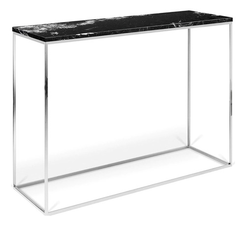 Mesa Consola Marquina - Mármol Con Base De Acero Inoxidable