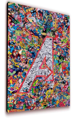 Cuadro 50x30cms Decorativo Avengers Collage 