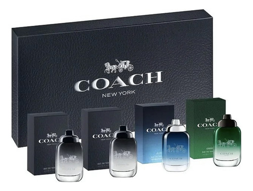 Set de Minis Coach New York para Hombre 4.5ml 4 Pzas Volumen de la Unidad 18 Ml