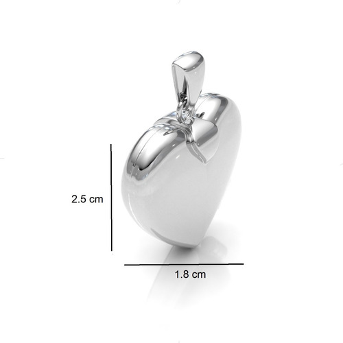 Dije Relicario Corazón Liso De Plata Ley .925 Mamá Agálea