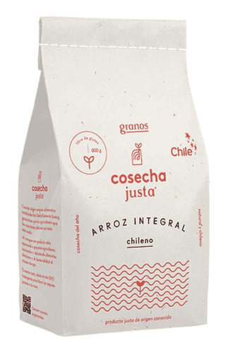 Cosecha Justa Arroz Integral Chileno Sin Gluten 600 G