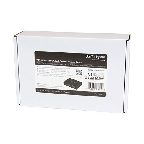 Startech.com Vs221hd2vga Vga 2x1 Y Hdmi A Vga Convertidor De