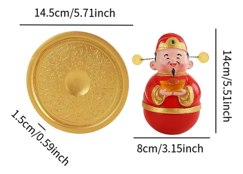 Adorno De Mesa Oscilante, Colección De Estatuas De Caishen,