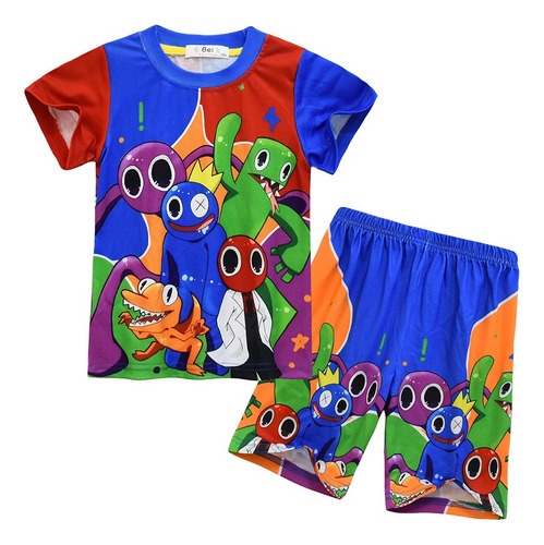 Conjuntos De Pijamas Roblox Rainbow Friend Summer Para Niños
