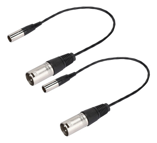 2×cable Audio Mini Xlr De 3 Pines Macho A Canon Para Transf