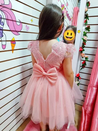 Vestido de princesa color rosa para niña new arrivals