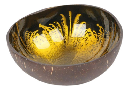 Cuenco Decorativo De Coco, Contenedor Para Aperitivos Oro