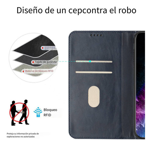 Funda Tipo Cartera Magnética Para Samsung Galaxy A11 Eu/m01s/a10s Con Bloqueo Rfid