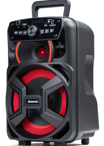 Caixa De Som 220w Amvox Aca221 Tws Led Woofer 8 Bivolt