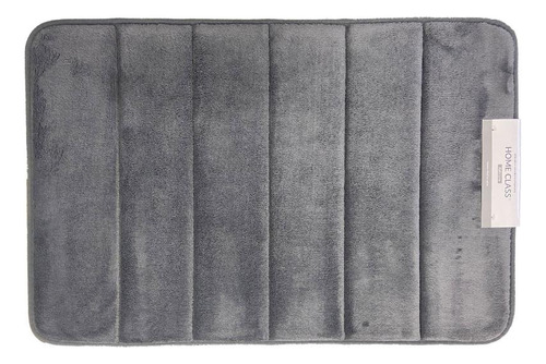 Alfombra Baño Antideslizante Con Memoria 43x61cm Gris Oscuro